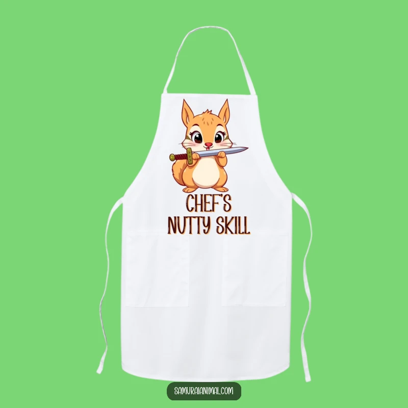 Funny Squirrel Sword Apron: Kitchen Fun for Tiny Warriors