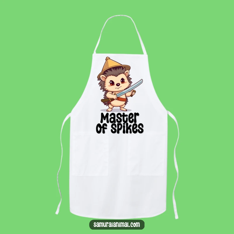 Funny Hedgehog Sword Apron: Kitchen Fun for Brave Chefs