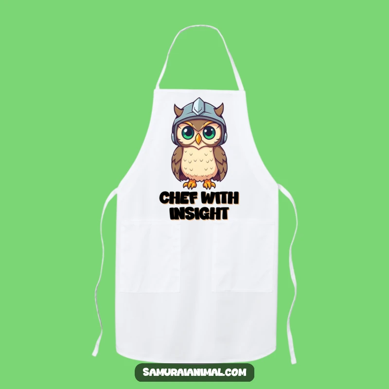 Funny Owl Helmet Apron: Chef's Wise Companion for Culinary Brilliance