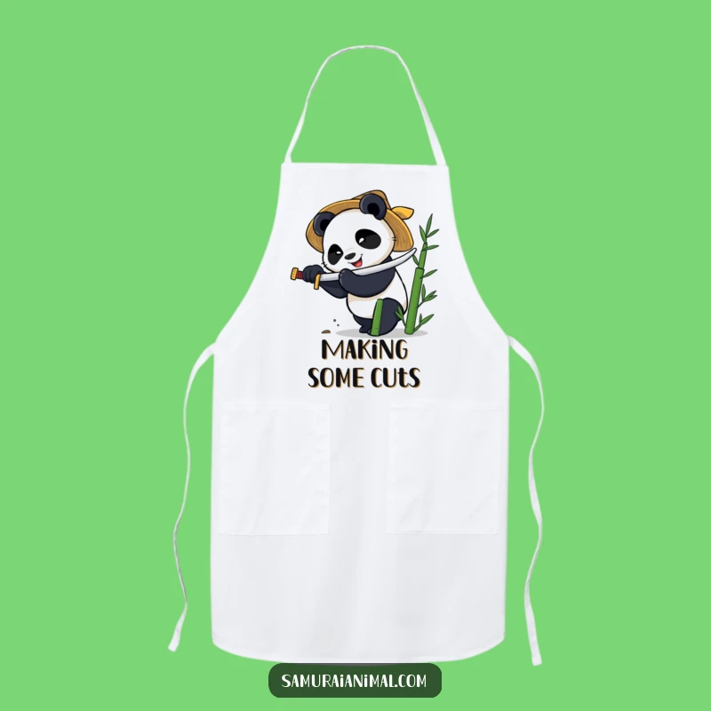 Funny Panda Katana Apron - Hilarious Kitchen Kung Fu Warrior Gift