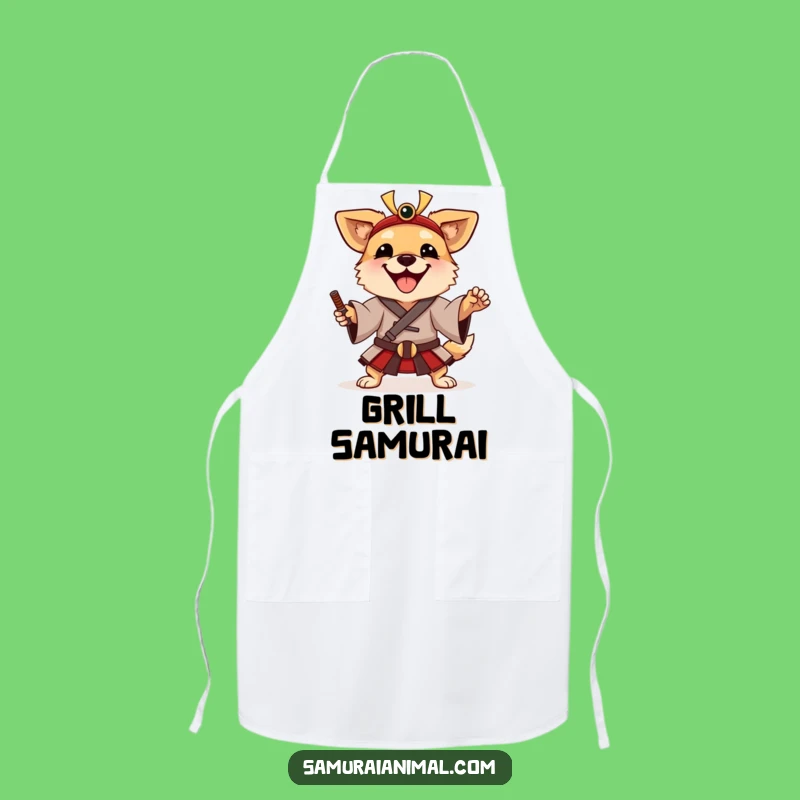 Funny Samurai Dog Apron: Happy Warrior Cooking Wear, Fun Gift