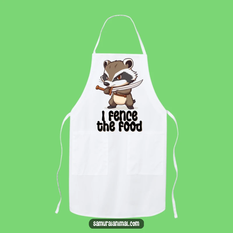 Funny Badger Warrior Apron: Cook with Determined Resolve