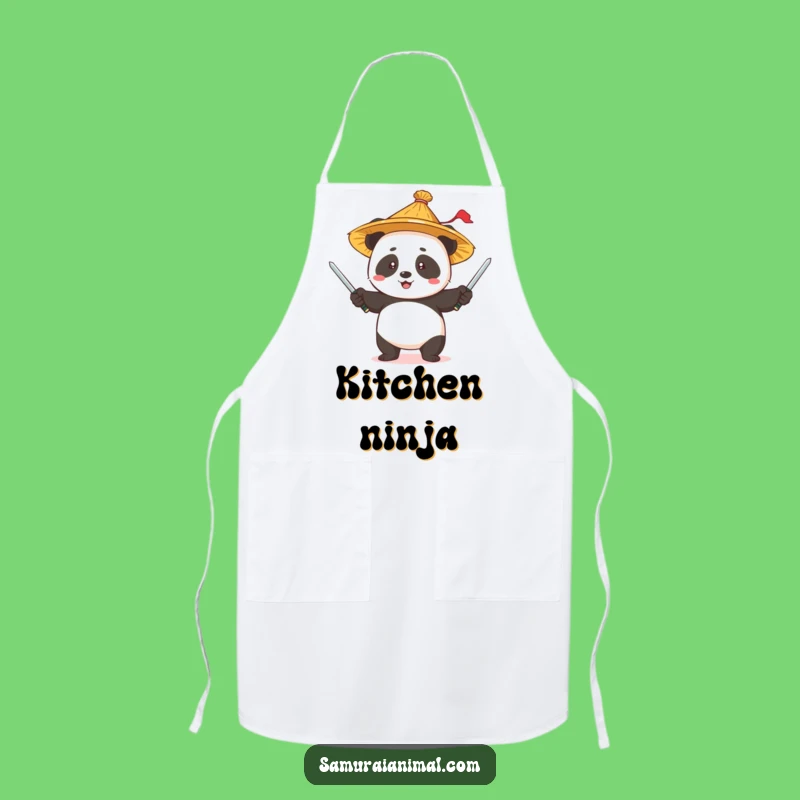Funny Panda Juggling Apron: Kitchen Sword Act Protection, Humorous Cooking Gift