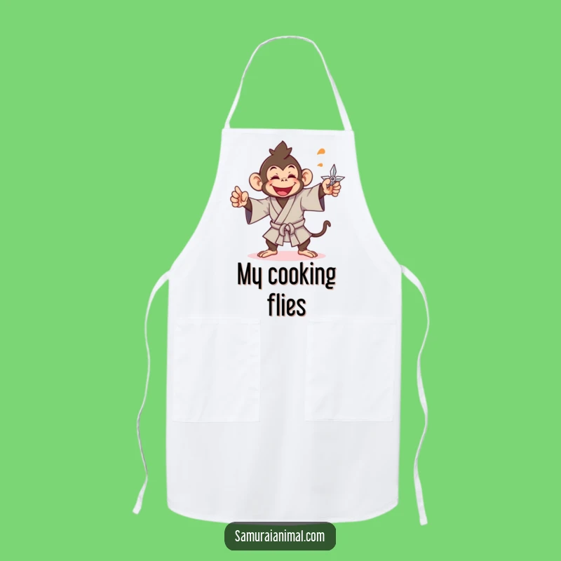 Funny Monkey Ninja Apron: Cook with Playful Precision