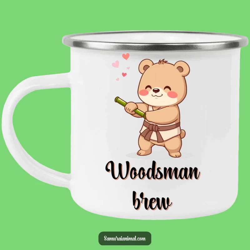 Funny Bear Sword Camp Mug: Sip with Focus, Hilarious Outdoor Fun Gift