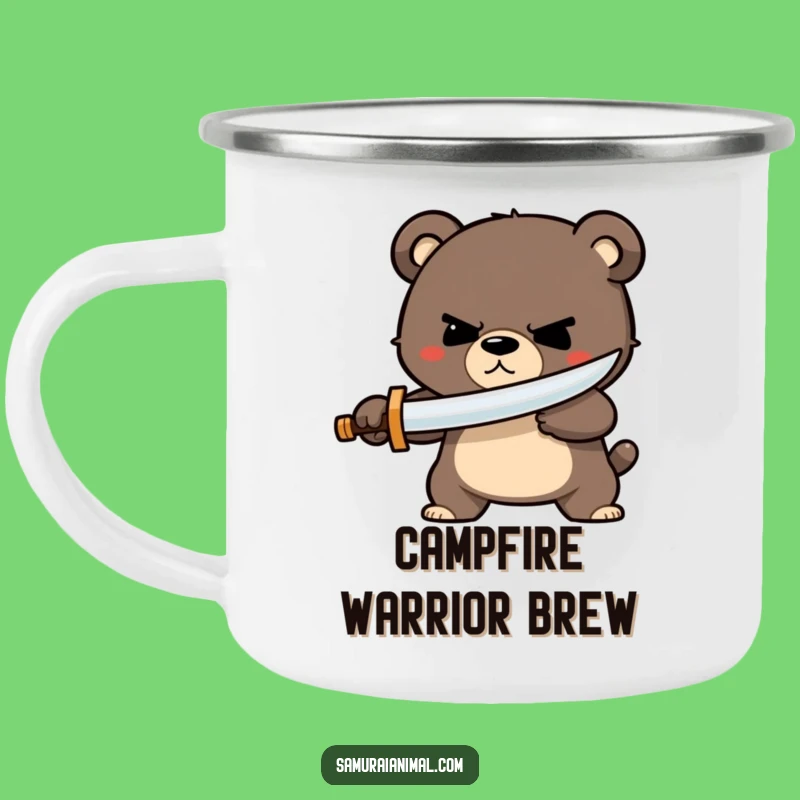 Funny Bear Sword Camping Mug: Warrior Outdoor Gear, Awesome Gift