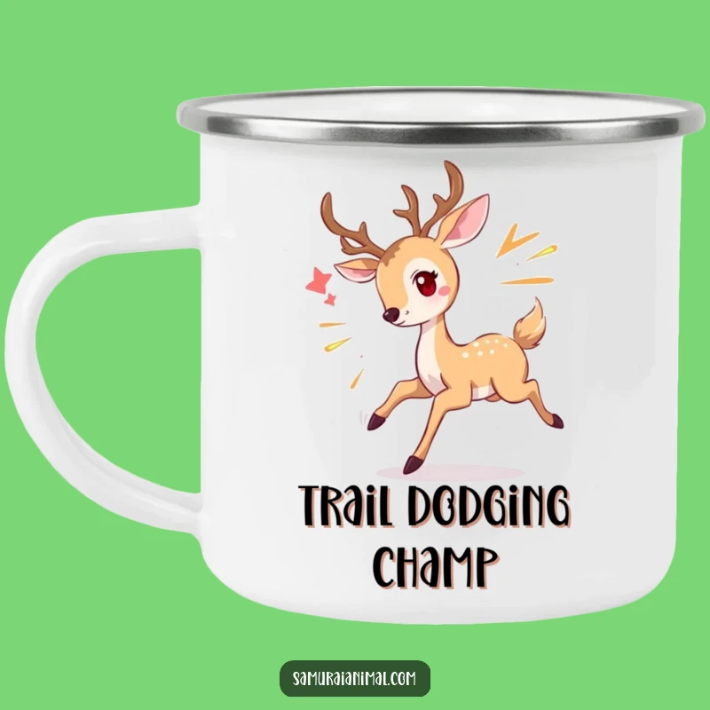 Funny Deer Camping Mug: Forest Graceful Dodge - Outdoor Whimsical Gift!