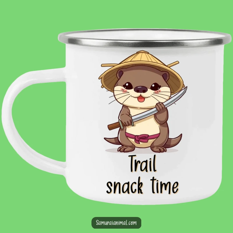 Funny Otter Katana Camping Mug - Brave Warrior Outdoor Cup, Hilarious