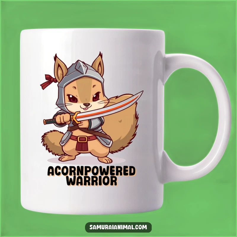 Funny Squirrel Samurai Mug: Warrior Nut Collector Gift for Brave Souls