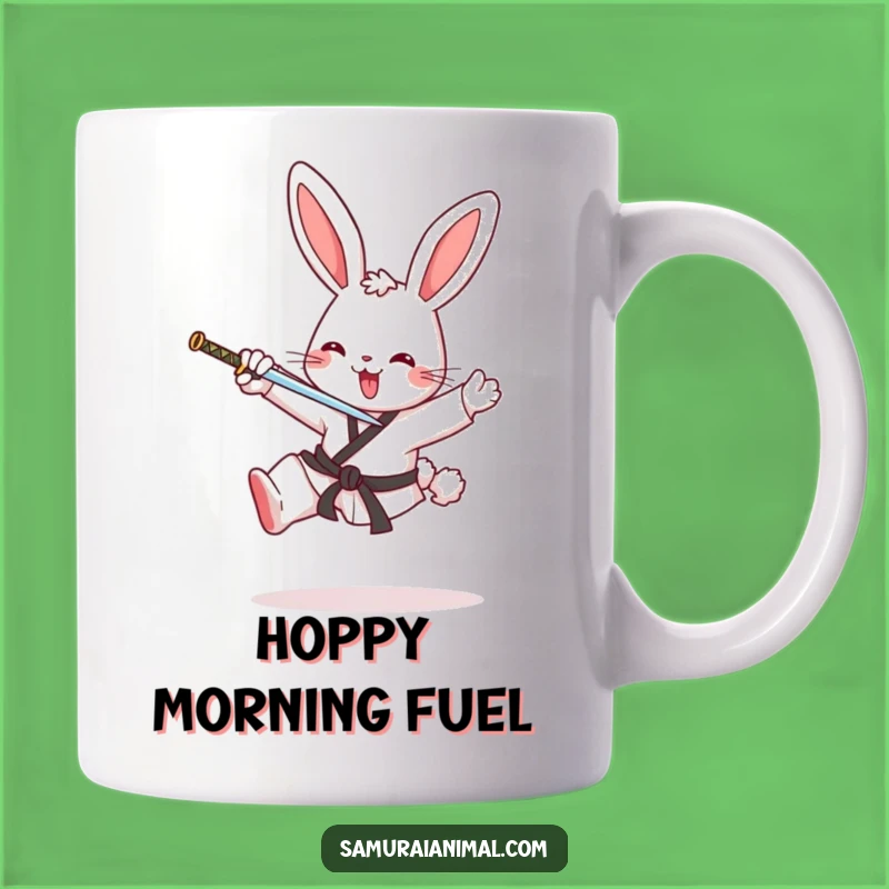 Funny Karate Bunny Mug: Kickstart Your Day with Martial Arts Humor, Perfect Gift