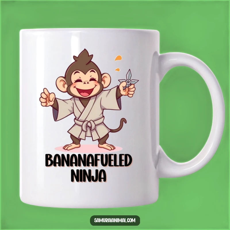 Funny Monkey Ninja Mug: Playful Warrior Gift for Glee Lovers
