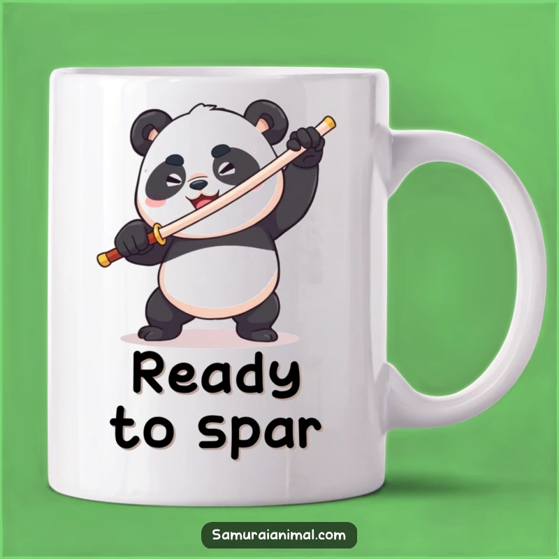 Funny Panda Toothpick Sword Mug: Fierce & Comical Warrior Gift for Animal Lovers