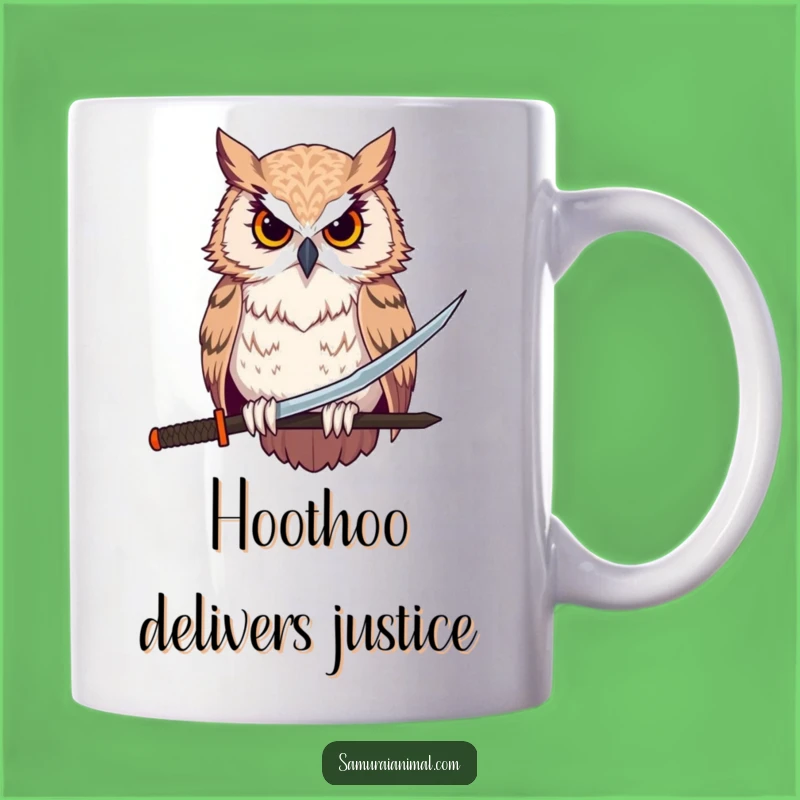 Funny Stoic Owl Katana Mug: A Hoot of a Gift for Warrior Bird Lovers