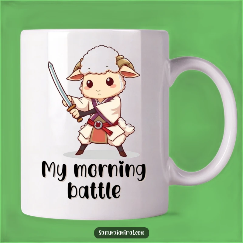 Funny Sheep Sword Flourish Mug - A Dignified Knight's Perfect Gift!