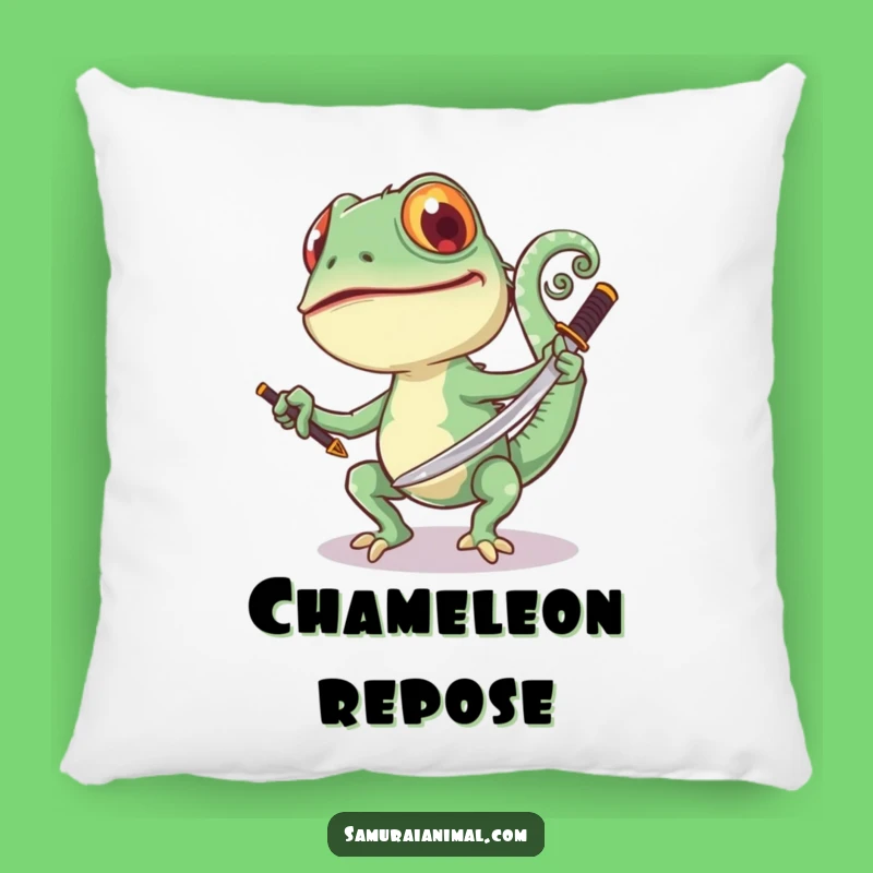 Funny Chameleon Sword Pillow: Cozy Comfort with Playful Style