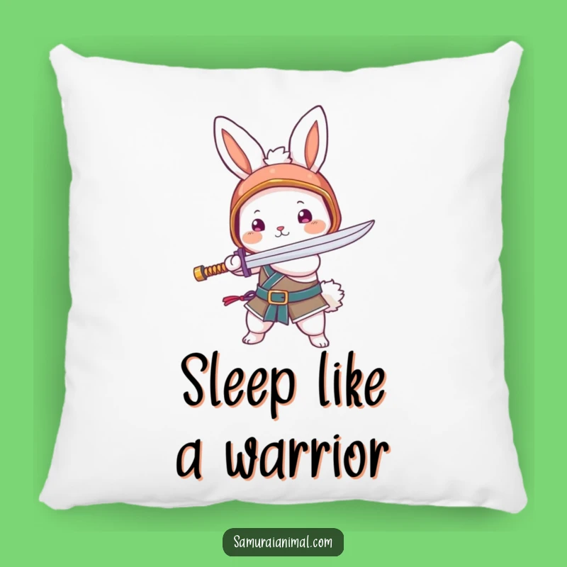 Funny Bunny Noodle Sword Pillow: Cozy Warrior Comfort for Adorable Spaces