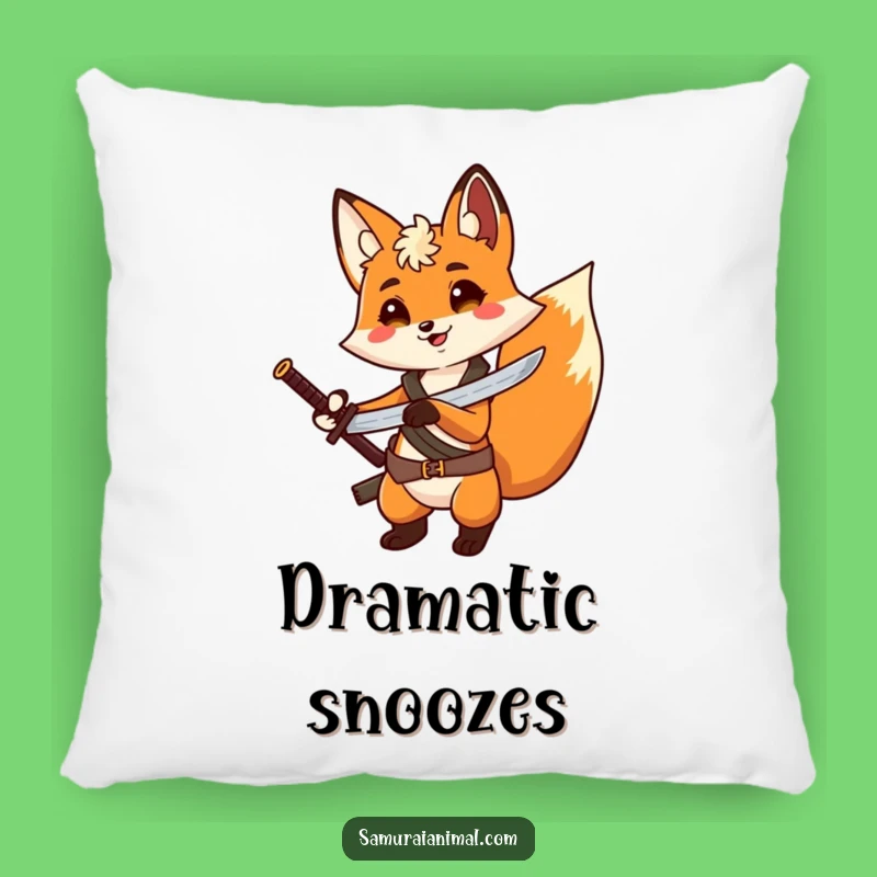 Funny Fox Adventure Pillow: Cozy and Hilarious Decor for Your Den