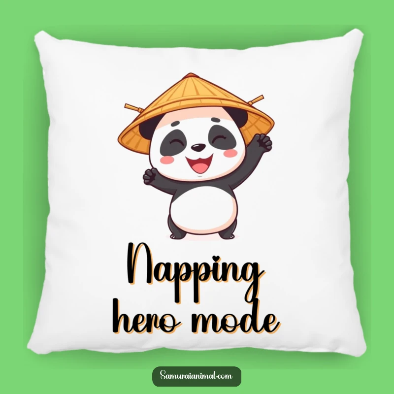 Funny Panda Bamboo Hat Pillow - Cozy Hero Comfort!