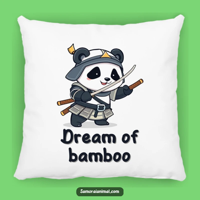 Funny Panda Samurai Pillow: Cuddle Up with a Plump Warrior