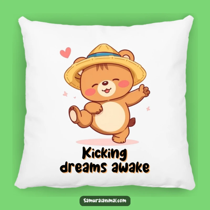 Funny Sleepy Bear Kick Pillow Cozy Comfort for Dreamy Souls