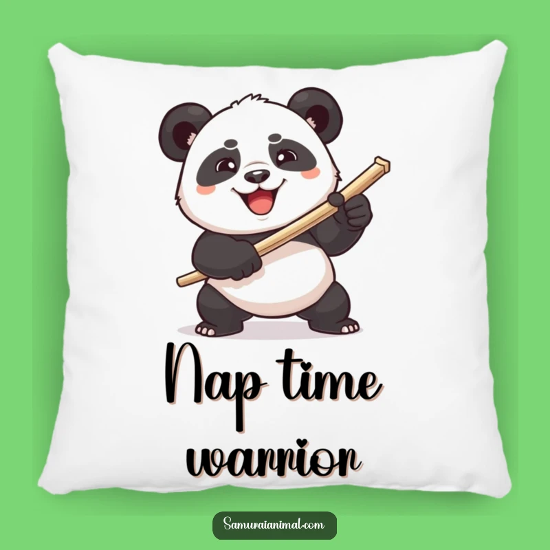 Funny Panda Toothpick Sword Pillow - Snuggle Up with a Comical Warrior Buddy Gift