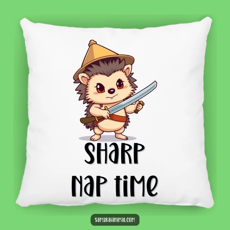 Funny Hedgehog Sword Pillow: Cozy Comfort with Warrior Style