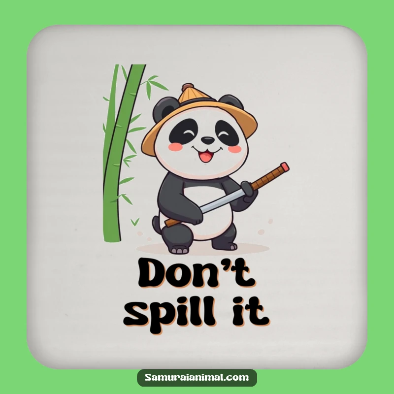 Funny Panda Katana Coaster: Hilarious Protection for Your Tabletop