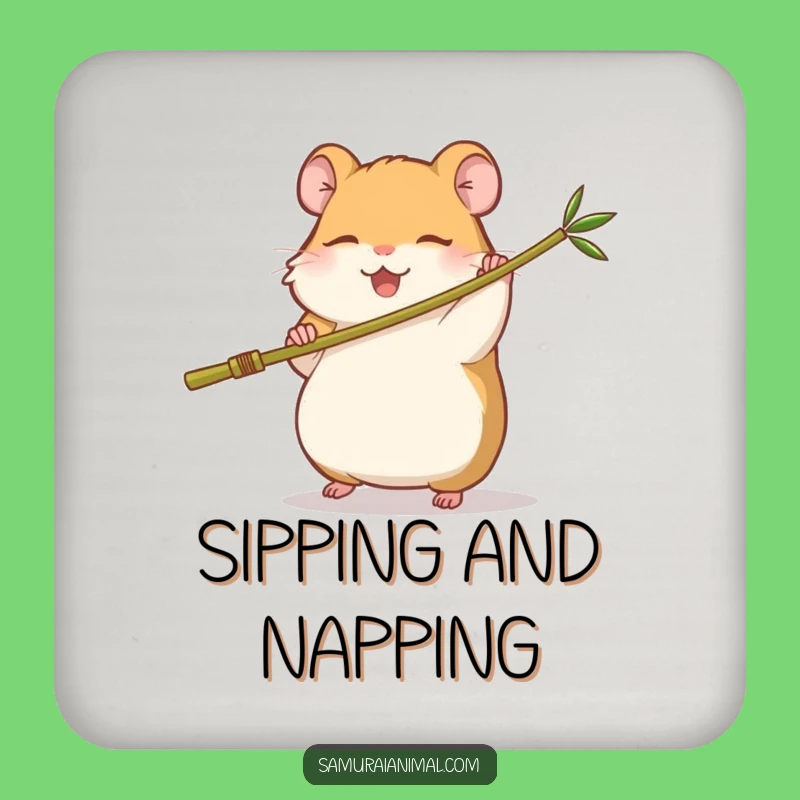 Funny Hamster Kung Fu Coaster: Protect Surfaces with Warrior Style