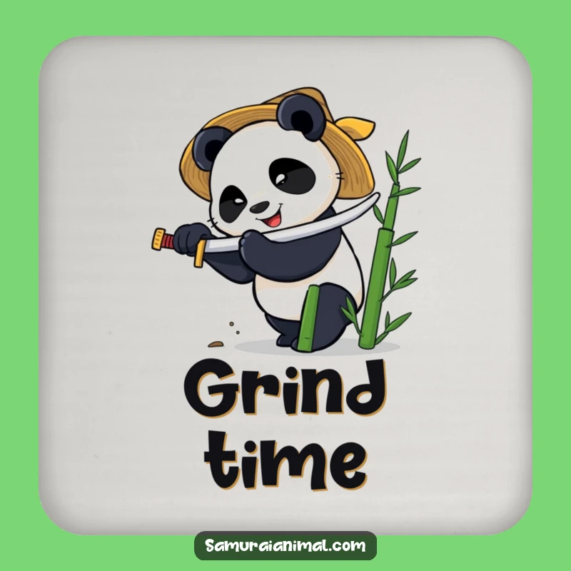 Funny Panda Katana Coaster - Hilarious Kung Fu Drink Protector Gift