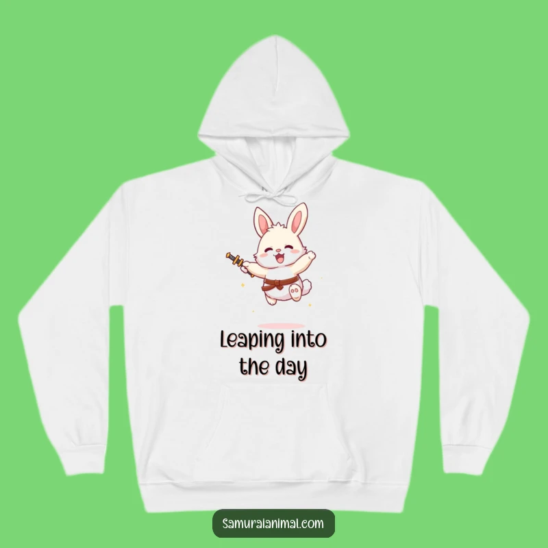 Funny Bunny Tiny Sword Leap Hoodie - Adventure in Comfort!