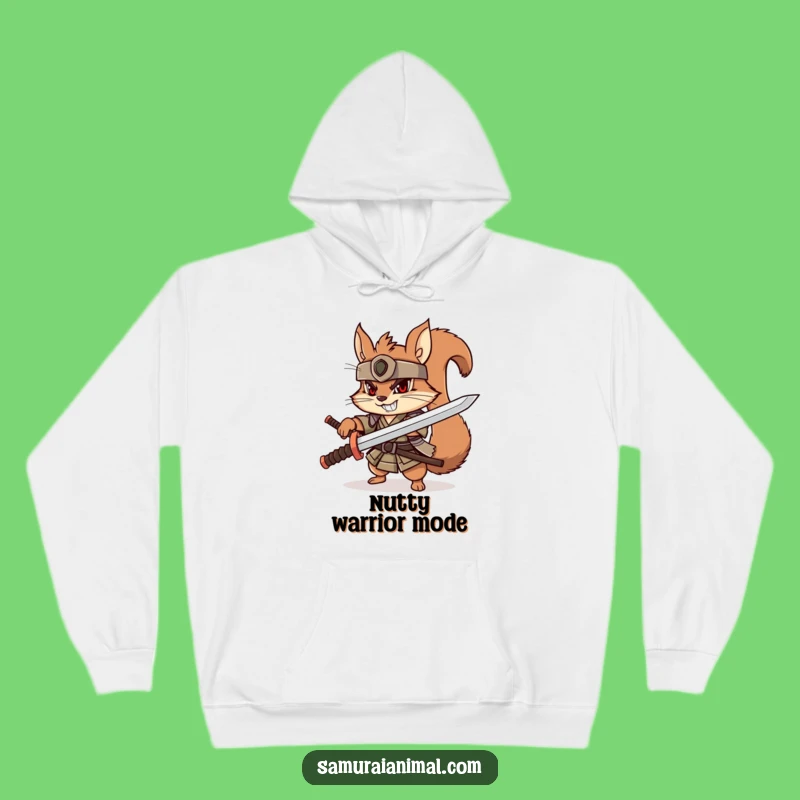 Funny Squirrel Samurai Hoodie: Cozy Warrior Apparel