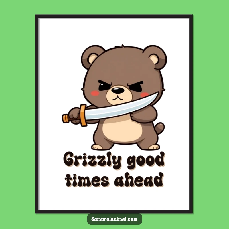 Bear Sword Adventure Art: Bold Free Printable Wall Decor for Brave Souls