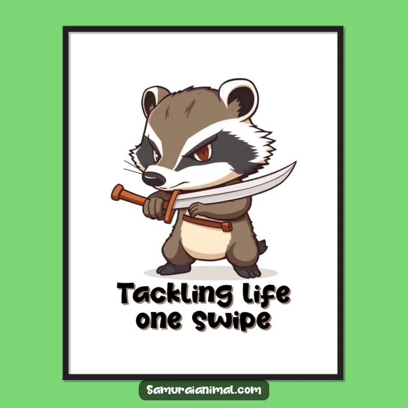 Free Printable Badger Warrior Wall Art: Determined Downloadable Decor for Strong Spaces!