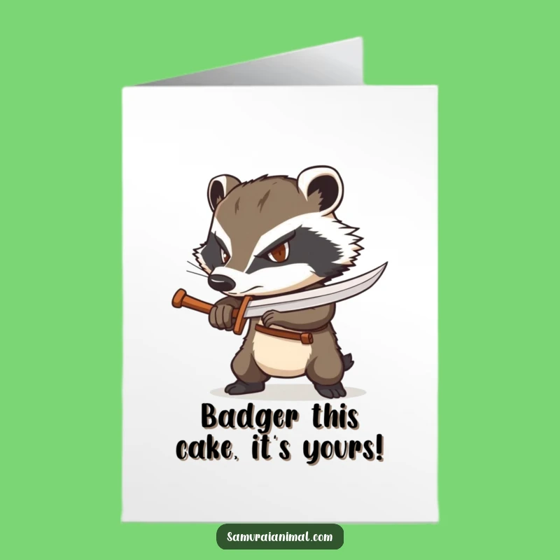 Free Printable Badger Warrior Birthday Card: Determined Downloadable Gift!