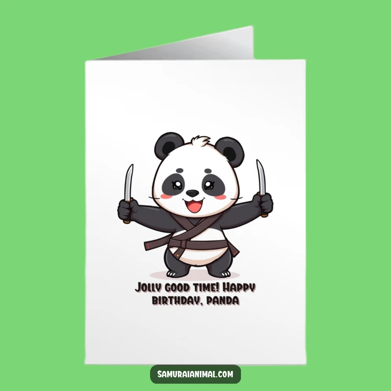 Free Printable Panda Juggler Birthday Card - Funny Downloadable Gift