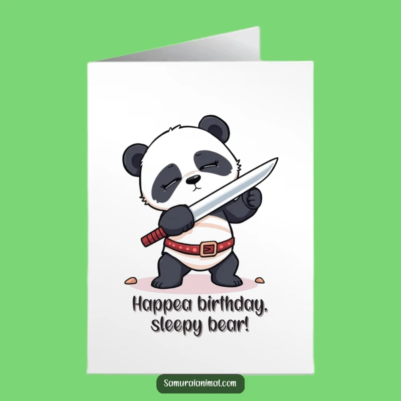 Free Printable Sleepy Panda Birthday Card - Hilarious Downloadable Gift for Panda Lovers