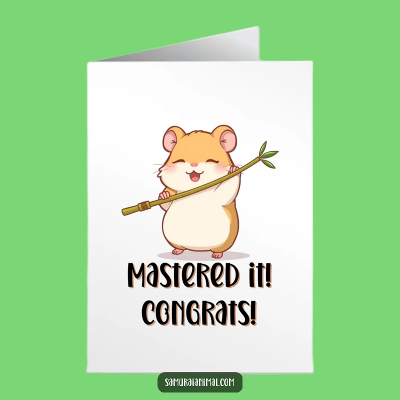 Free Printable Hamster Congrats Card: Sleepy Fighter Downloadable for Victories