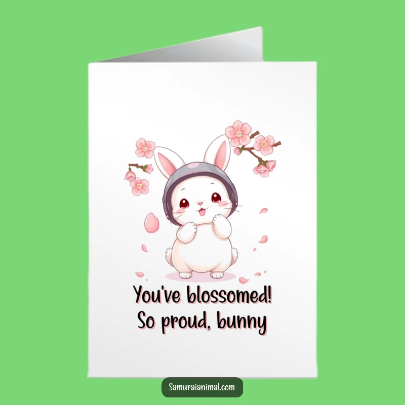 Free Printable Bunny Triumph Card - Funny Downloadable Congrats Gift