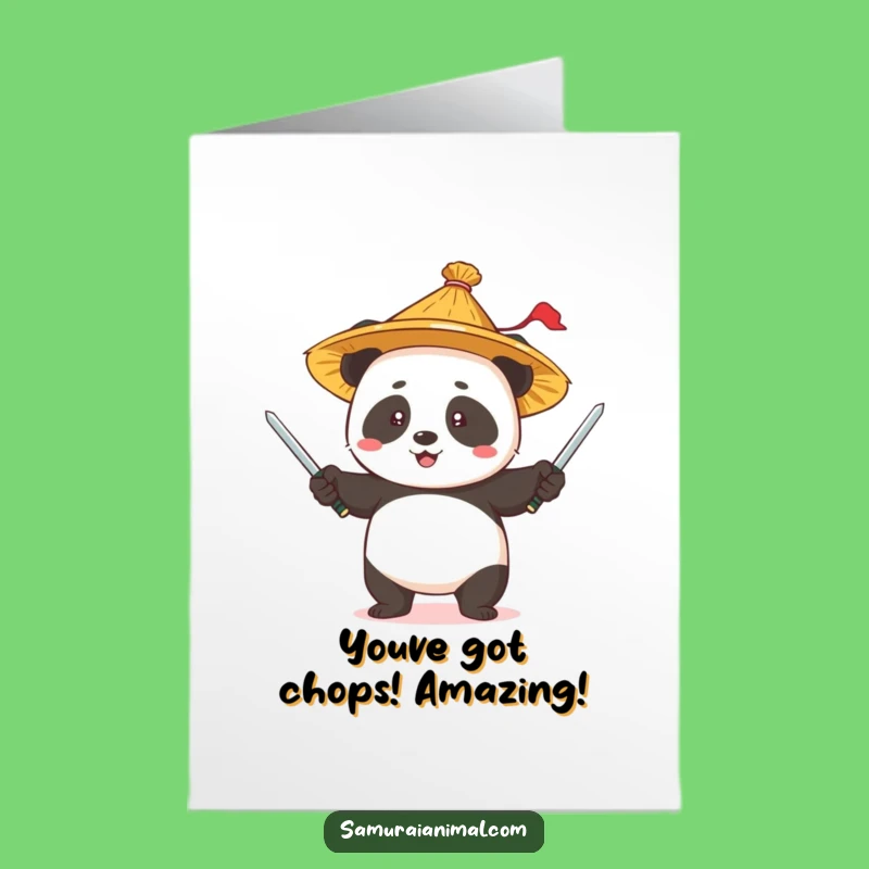 Free Printable Congrats Card: Amazing Juggling Panda - Instant Downloadable Celebration