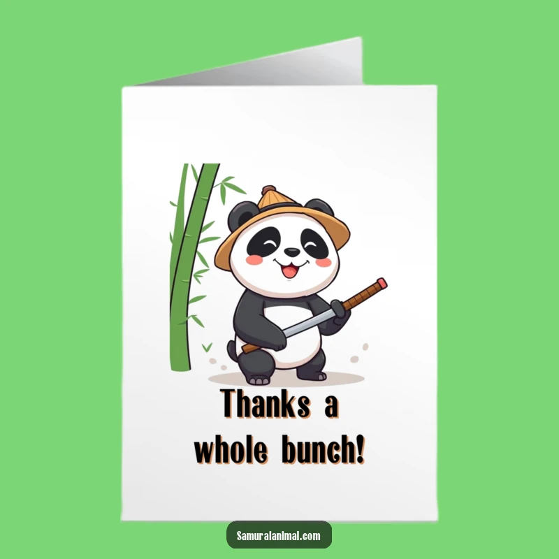 Free Printable Thank You Card: Panda Chef Thanks You - Downloadable