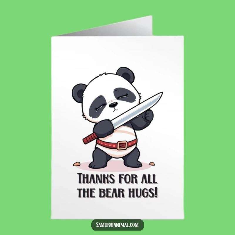Free Printable Sleepy Panda Thank You Card - Cute Downloadable Greeting for Thanks