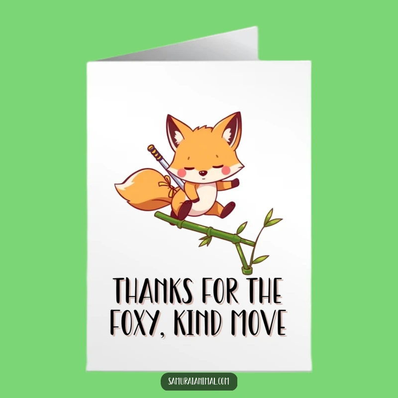 Free Printable Fox Hero Thank You Card - Funny Downloadable Gift
