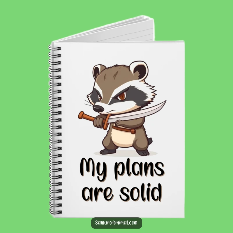 Funny Badger Warrior Notebook: Plan Your Determined Moves