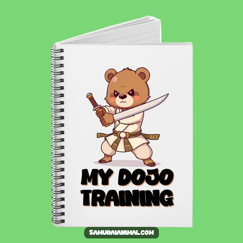 Funny Bear Cub Sword Notebook: Train Your Ideas with Cartoon Energy