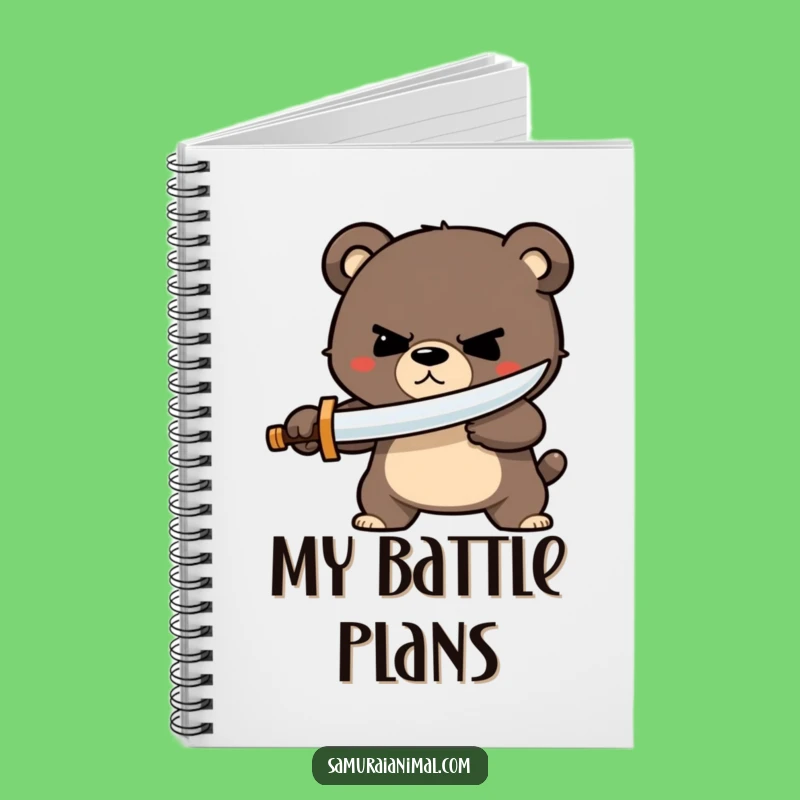 Funny Bear Sword Notebook: Warrior Character Journal, Ideal Gift