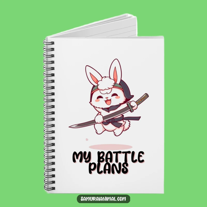Funny Bunny Katana Notebook: Jot Down Your Adventures with Cartoon Art