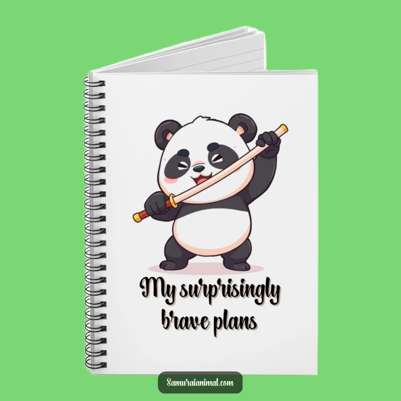Funny Panda Toothpick Sword Notebook: Jot Down Your Fierce Plans