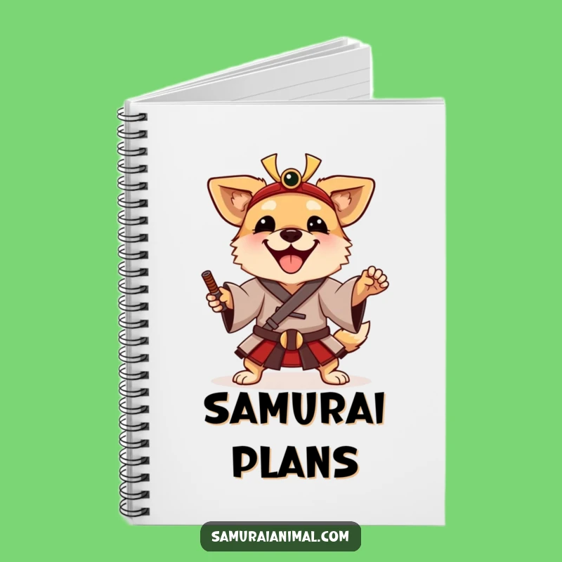 Funny Samurai Dog Notebook: Happy Warrior Journal, Great Gift for Notes