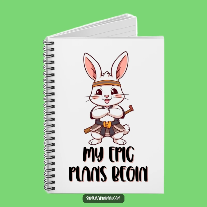 Funny Samurai Rabbit Notebook: Jot Down Plans with Hilarious Warrior Character Charm