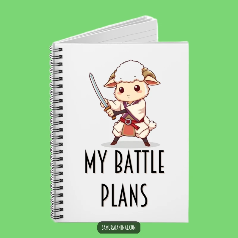 Funny Sheep Sword Flourish Notebook - Jot Down Ideas with Knightly Charm!